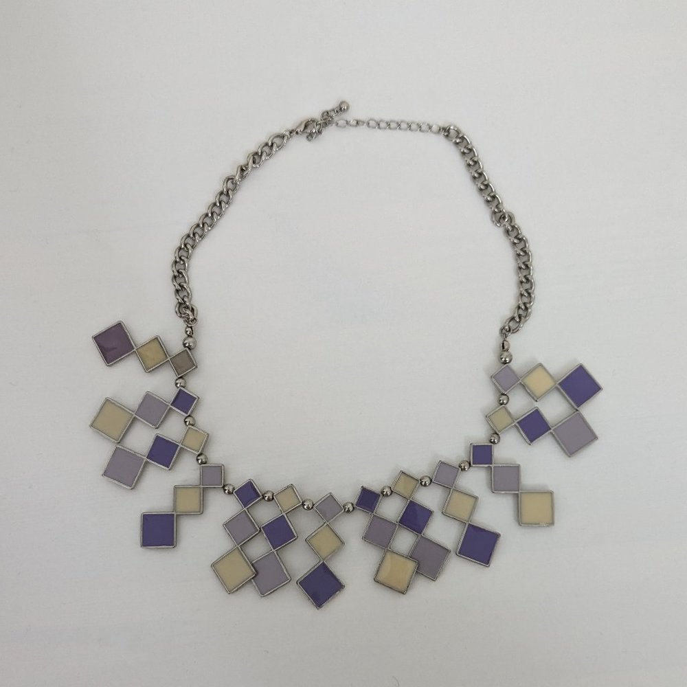 Purple Geometric Necklace